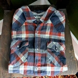 Vans short sleeve western pearl snap shirt